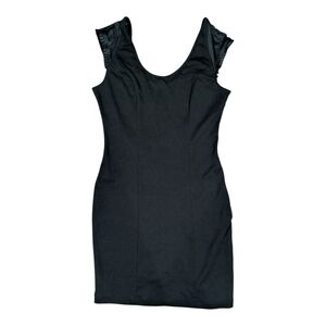 Kardashian Kollection Black Fitted Scoop Neck Dress